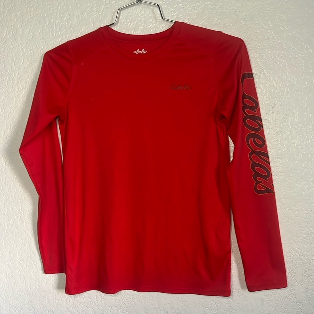 Cabelas 4 most Upf 50 long sleeve shirt youth kids size large salmon color